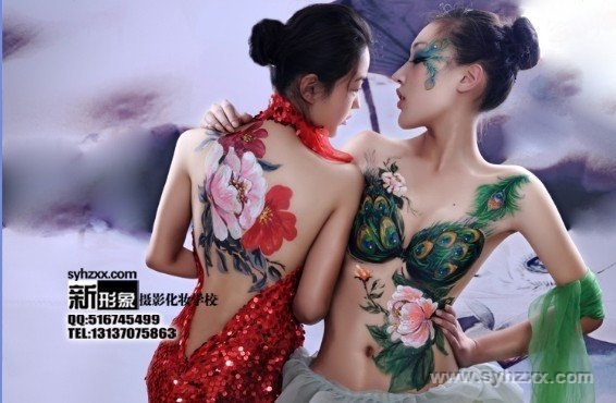 學(xué)員人體彩繪展示