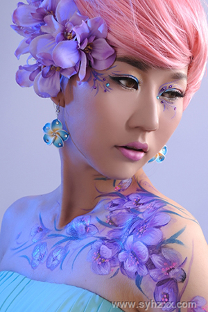 學(xué)員人體彩繪展示